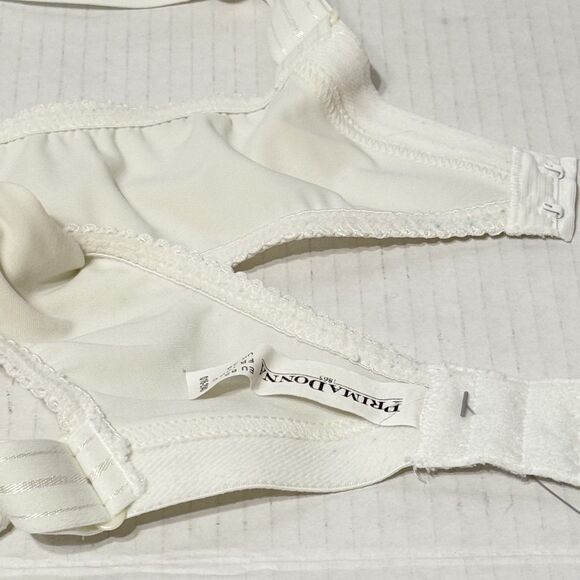 Prima Donna 38C Embroidered Unlined Underwire Support Bra 162040 Cream Off White - Picture 12 of 12